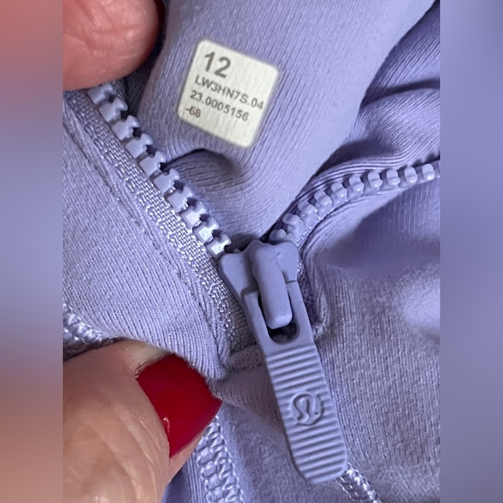 LN!🍒LULULEMON sz 12 DEFINE Jacket LILAC SMOKE Lavender Purple Full-Length *LUON - Picture 4 of 4